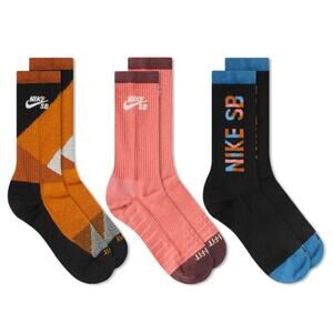 RARE Nike SB Skateboarding Socks Youth Crew Size: Small 3Y-5Y 3 Pairs